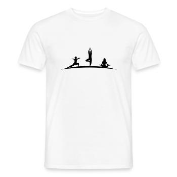 Frauen Yoga - Männer T-Shirt - Weiß - Vorne - AI Model Male 178 dark (178cm)