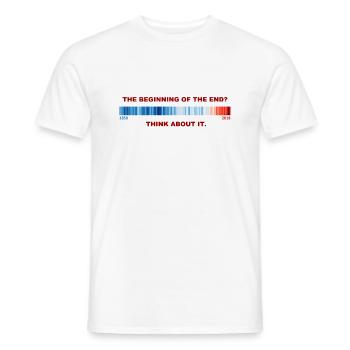 Le réchauffement de la fin ? - T-shirt homme - blanc - Devant - AI Model Male 178 dark (178cm)