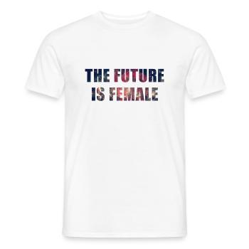 The Future Is Female, Women, Birthday, Valentine's - T-shirt homme - blanc - Devant - AI Model Male 178 dark (178cm)