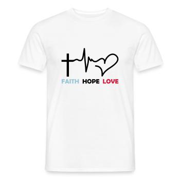 faith_hope_love_2 - T-shirt homme - blanc - Devant - AI Model Male 178 dark (178cm)