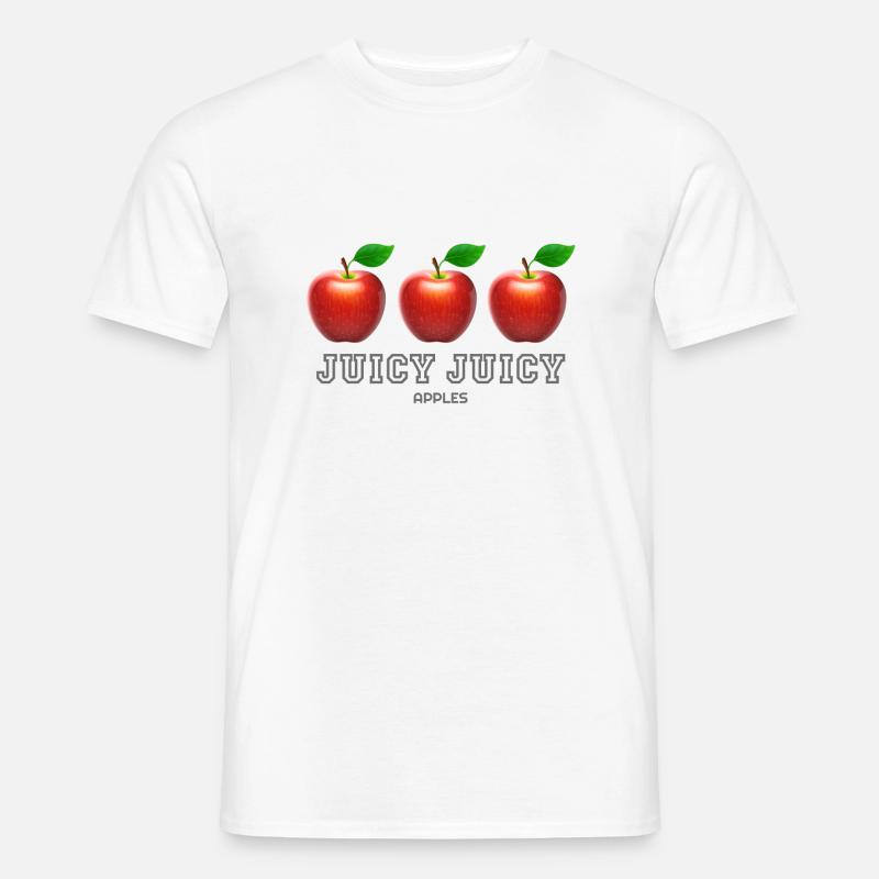 Rote Äpfel, Äpfel, Saftige Äpfel, Obst, Roter Apfel - Männer T-Shirt - Weiß