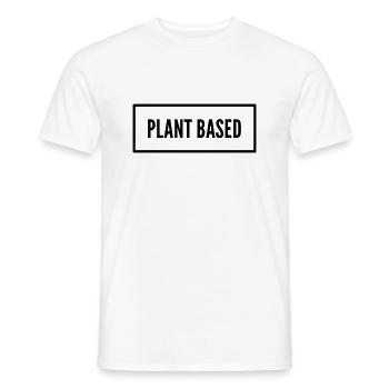 Plant Based Pflanzen Basiert Vegan - Männer T-Shirt - Weiß - Vorne - AI Model Male 178 dark (178cm)