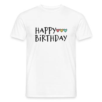 JAHRESTAG. ALLES GUTE ZUM GEBURTSTAG!. ALLES GUTE ZUM GEBURTSTAG!. - Männer T-Shirt - Weiß - Vorne - AI Model Male 178 dark (178cm)