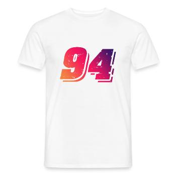 94 Number Symbol - Men's T-Shirt - white - Front - AI Model Male 178 dark (178cm)