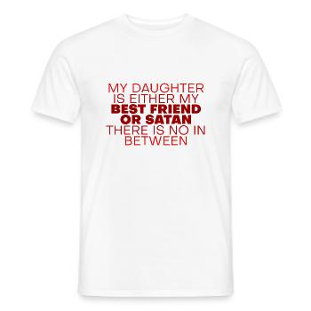 Ma fille est soit ma meilleure amie, soit Satan 3 - T-shirt homme - blanc - Devant - AI Model Male 178 dark (178cm)