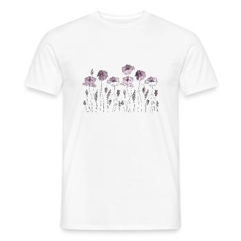 Fleur - T-shirt homme - blanc - Devant - AI Model Male 178 dark (178cm)