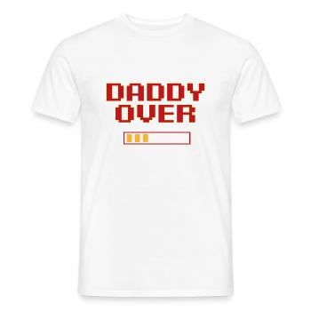 daddy over - T-shirt homme - blanc - Devant - AI Model Male 178 dark (178cm)