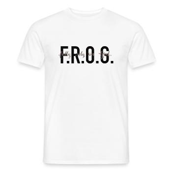 F.R.O.G. - Fully rely on God. - Männer T-Shirt - Weiß - Vorne - AI Model Male 178 dark (178cm)
