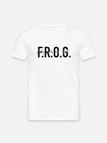 F.R.O.G. - Fully rely on God. - Männer T-Shirt - Weiß