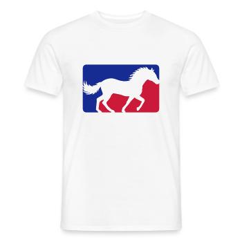 Cheval Rouge Bleu Sport - T-shirt homme - blanc - Devant - AI Model Male 178 dark (178cm)