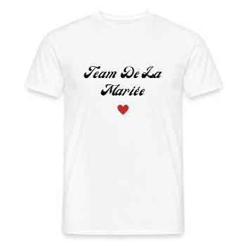 team de la mariée - T-shirt homme - blanc - Devant - AI Model Male 178 dark (178cm)