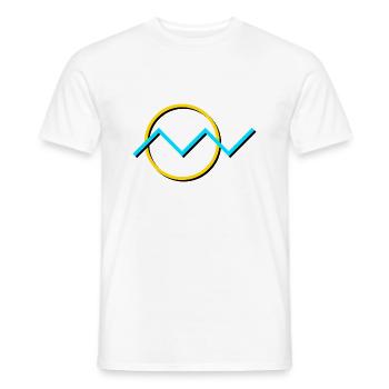 90s Geometry 8 - Men's T-Shirt - white - Front - AI Model Male 178 dark (178cm)