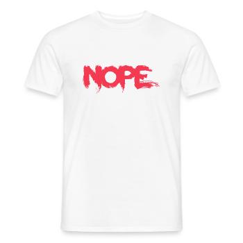 NOPE - ne soyez pas un béni-oui-oui! - T-shirt homme - blanc - Devant - AI Model Male 178 dark (178cm)