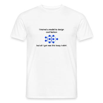 Fashion Model - Men's T-Shirt - white - Front - AI Model Male 178 dark (178cm)