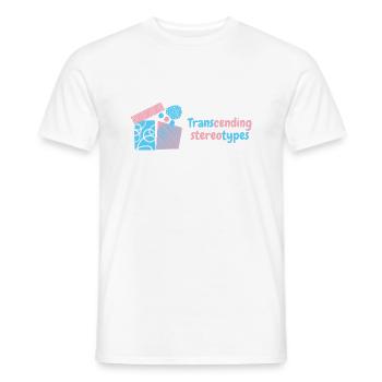 Transcending stereotypes - Trans Transgender LGBTQ - Männer T-Shirt - Weiß - Vorne - AI Model Male 178 dark (178cm)