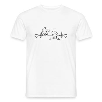 Équipe de basket-ball Joueur de basket-ball Basket-ball - T-shirt homme - blanc - Devant - AI Model Male 178 dark (178cm)