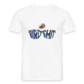 BIRDSHIT bird - #BIRDSHIT sunglasses - Men's T-Shirt - white - Front - AI Model Male 178 dark (178cm)
