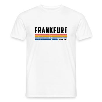 Vintage Frankfurt Germany Retro Design - T-shirt homme - blanc - Devant - AI Model Male 178 dark (178cm)