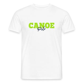 Bannière de slogan de canoë-polo - Kanupolo - T-shirt homme - blanc - Devant - AI Model Male 178 dark (178cm)