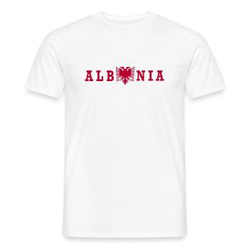 Albanie Albanais - T-shirt homme - blanc - Devant - AI Model Male 178 dark (178cm)