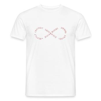 Freiheit, Demokratie, Vielfalt - Endlos! - Männer T-Shirt - Weiß - Vorne - AI Model Male 178 dark (178cm)
