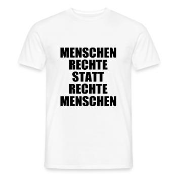 menschenrechte statt rechte menschen - Männer T-Shirt - Weiß - Vorne - AI Model Male 178 dark (178cm)