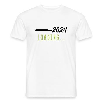 2024 loading - Männer T-Shirt - Weiß - Vorne - AI Model Male 178 dark (178cm)