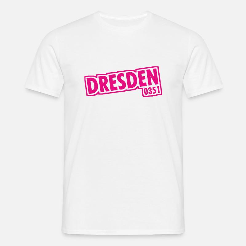 Dresden - 0351 - Area Code - Saxony - Men's T-Shirt - white