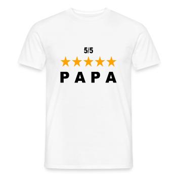 Papa Père Disant Cadeau Fête des Pères - T-shirt homme - blanc - Devant - AI Model Male 178 dark (178cm)