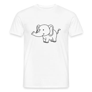 elefant - Männer T-Shirt - Weiß - Vorne - AI Model Male 178 dark (178cm)
