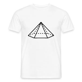 Hexagonal pyramid - Men's T-Shirt - white - Front - AI Model Male 178 dark (178cm)