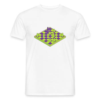Neon Schachbrett - Männer T-Shirt - Weiß - Vorne - AI Model Male 178 dark (178cm)