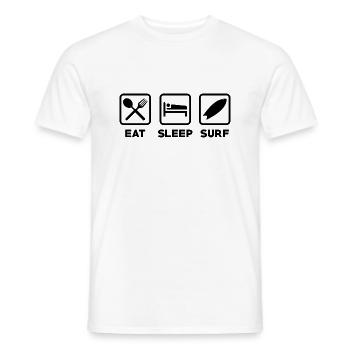 Surfing Surfboard Surfer Water Sports - Men's T-Shirt - white - Front - AI Model Male 178 dark (178cm)