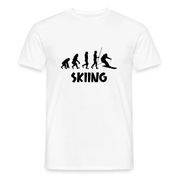 Skiing Ski motif for skiers Skiers - Men's T-Shirt - white - Front - AI Model Male 178 dark (178cm)