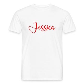 jessica - Männer T-Shirt - Weiß - Vorne - AI Model Male 178 dark (178cm)