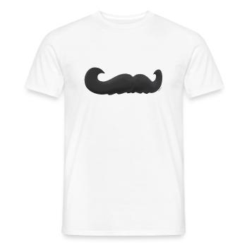 Schnurrbart - Männer T-Shirt - Weiß - Vorne - AI Model Male 178 dark (178cm)