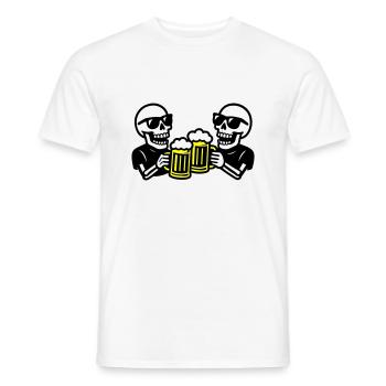 Skeleton Party Beer Team - Men's T-Shirt - white - Front - AI Model Male 178 dark (178cm)
