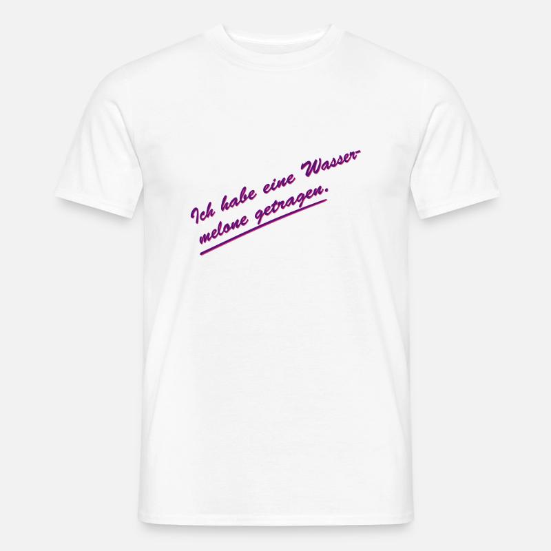 Ich hane eine Wassermelone getragen. - Männer T-Shirt - Weiß