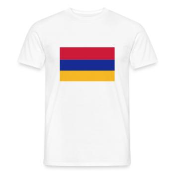 Flag Armenia - drapeau Arménie - flagge Armenien - - T-shirt homme - blanc - Devant - AI Model Male 178 dark (178cm)