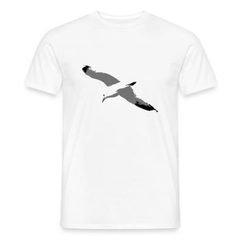 Gull - T-shirt homme - blanc - Devant - AI Model Male 178 dark (178cm)
