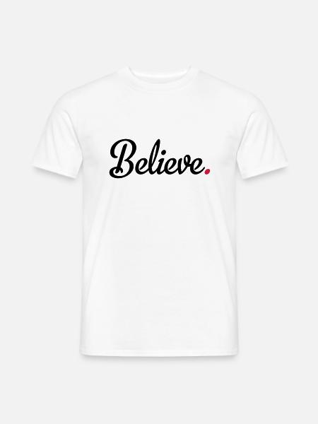 believe - Men's T-Shirt - white