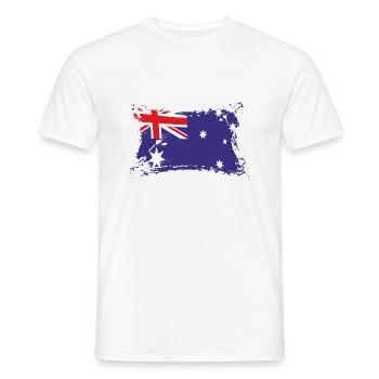 Australian Flag / Flagge Australien / Australia - Männer T-Shirt - Weiß - Vorne - AI Model Male 178 dark (178cm)