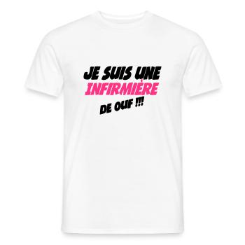 Je suis une infirmière de ouf - Männer T-Shirt - Weiß - Vorne - AI Model Male 178 dark (178cm)
