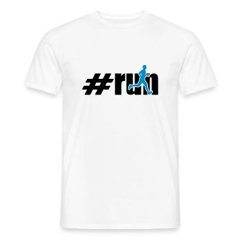 run man 2 colours - T-shirt homme - blanc - Devant - AI Model Male 178 dark (178cm)