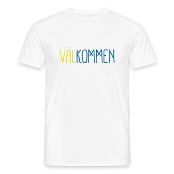 Welcome flag patriot gift home sweden - Men's T-Shirt - white - Front - AI Model Male 178 dark (178cm)