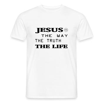 Jesus Christ God Faith - Männer T-Shirt - Weiß - Vorne - AI Model Male 178 dark (178cm)