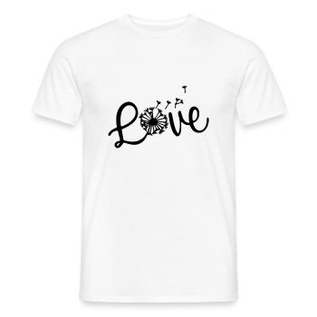 Liebe Löwenzahn - Männer T-Shirt - Weiß - Vorne - AI Model Male 178 dark (178cm)