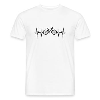 Vélo Battement de Coeur Vélo Vélo Heartbeat bike - T-shirt homme - blanc - Devant - AI Model Male 178 dark (178cm)