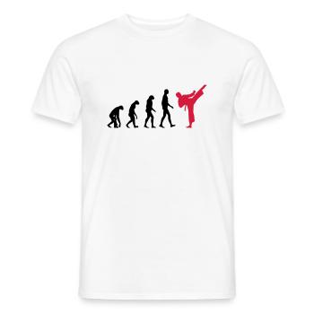Karate - Evolution - Männer T-Shirt - Weiß - Vorne - AI Model Male 178 dark (178cm)