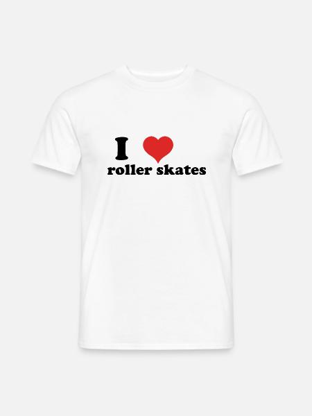I love roller skates - Men's T-Shirt - white
